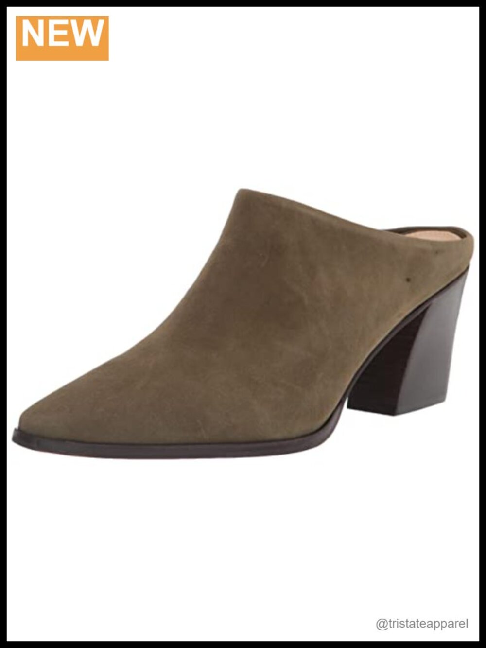 Suede Pointed Toe High Heel Mule Slip On Formal Shoe
